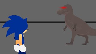 Sonic VS TRex  animation thing [upl. by Valenza565]