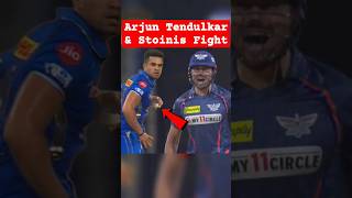 Arjun Tendulkar fight with Marcus Stoinis during MI vs LSG match mivslsg arjuntendulkar stoinis [upl. by Wehrle]