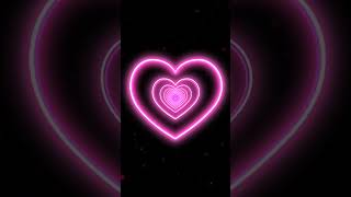 Shorts Heart Tunnel💖Pink Heart Background  Neon Heart Background Video  Wallpaper Heart [upl. by Parker]