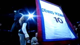 Dennis Rodman Retire No10 Jersey Pistons 2 [upl. by Riebling397]