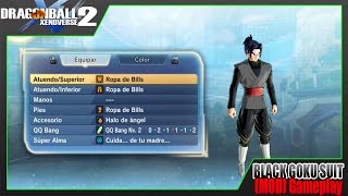 Dragon Ball Xenoverse 2  Black Goku Suit for CAC MOD Gameplay [upl. by Ahsieken]