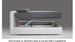 Letto matrimoniale con sistema di apertura a quattro damper [upl. by Nottirb]