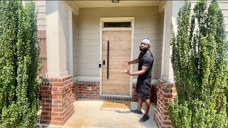 Front door upgrade extreme affordable makeover DIY part 1 [upl. by Joela]