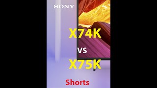 Sony X74K vs Sony X75K comparison in hindi  shorts short [upl. by Ellerahc]