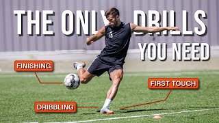 The ONLY MUST DO 10 Drills You NEED to Become a Professional Footballer [upl. by Ramona439]