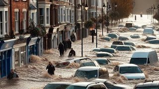 UK Floods now Luton and Dunstable hit by flash flooding after heavy rain storm tornado [upl. by Cesya]