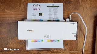 Laminator Amazon Basics Unpacking and Review [upl. by Benoite]