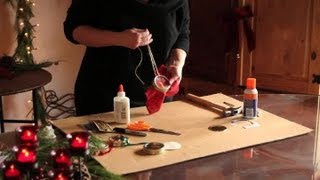 How to Make Christmas Ornaments Out of Jar Lids  Ornament Crafts [upl. by Rexferd466]