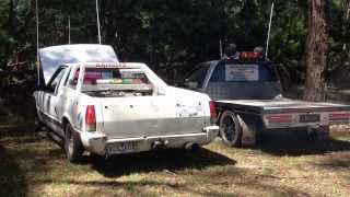 Berwick Show Ute Sound off 2014 with backfires [upl. by Ayatahs]