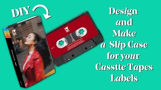 DIY design and make a cassette slip case with labels templates included [upl. by Ahsenauq]