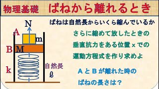 物理基礎 ばねから離れる時 [upl. by Eelannej288]