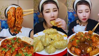 ASMR MUKBANG sheep brain amp steamed dumplings with bean and meatballs  satisfying  Hungry Mukbang [upl. by Notsirk209]