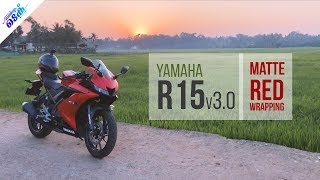 R15 v3 Vinyl Wrapping Matte Red  Malayalam Tech Video [upl. by Daenis365]