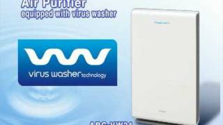 SANYO Virus Washer Air Purifier anti flu virus [upl. by Alecia]