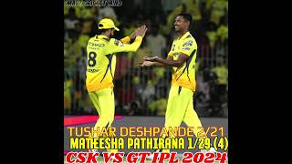 Tushar Deshpande Bowling Csk🔥 vs Gt ipl cricket viral Moment💥💯 smartmindcricket [upl. by Adebayo]