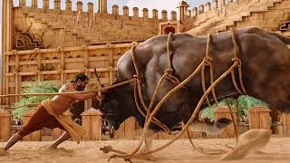 Bull Fight scene  Bahubali  the beginning [upl. by Haldis]