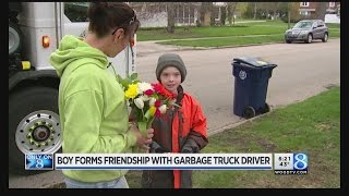 Boy with autism forms friendship with garbage truck driver [upl. by Sunny747]