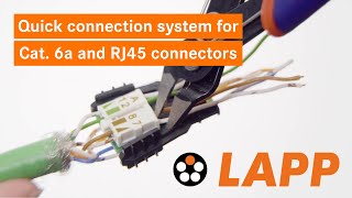 HowTo Quick connection system for Cat 6a cables and RJ45 connectors [upl. by Ecienaj]