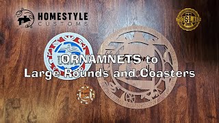 Homestyle Customs Ornaments to Coasters or rounds tutorial [upl. by Ailalue]