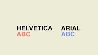 Helvetica vs Arial [upl. by Ailin]