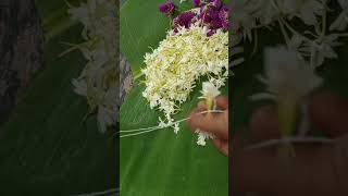 virajaji flowers garland bridal veni making [upl. by Karlyn694]