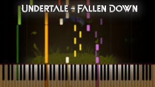 Undertale Fallen Down ▶ Synthesia  Piano Tutorial [upl. by Landahl]