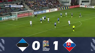 Estonia vs Slovakia 01  UEFA Nations League 202425  Match Highlights [upl. by Elleina]