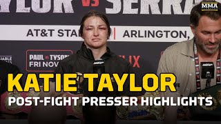 Katie Taylor Calls Head Butts Accidental in Win Over Amanda Serrano  MMA Fighting [upl. by Greenburg]