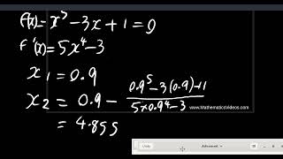 The Newton Raphson Method Example 0924a [upl. by Meekahs]