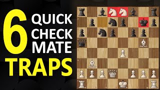 6 Checkmate Traps  Chess Opening Tricks to Win Fast  Short Games Moves Tactics amp Ideas [upl. by Anirec]