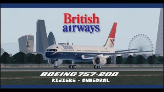 Aeronautica FULL FLIGHT  Boeing 757200 Riziere  Anhedral [upl. by Mylo]