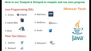 How to use Notepad and Textpad editors to Run Java Programs [upl. by Conney]