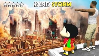 Franklin Survived Sandstorm amp Found Lost Shinchan And Pinchan In Gta 5 [upl. by Namlaz]