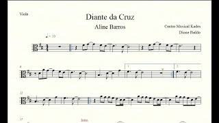 Partitura DIANTE DA CRUZ  Aline Barros  Viola [upl. by Sekoorb]