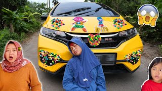 TEMPEL PERMEN WARNA WARNI KARAKTER UPIN IPIN DIMOBIL  NABRAK RERE BERDARAH 😱 [upl. by Klinger]