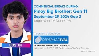 Commercial Breaks of TV5 during Pinoy Big Brother Gen 11  September 29 2024 Gap 3 [upl. by Ailliw]