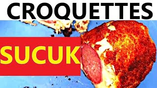 SUCUK CROQUETTES SAUSAGE SUCUK KROKET ANG Belgium RECIPE [upl. by Westbrook]