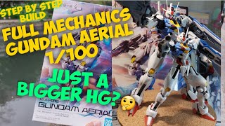 Just a Bigger HG🤔 Full Mechanics Gundam Aerial 1100 Step by Step build The Witch from Mercury [upl. by Terrena289]