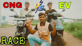 bajaj freedom cng bike 125 vs scooty ola S1 Pro race  bajaj CNG bike review [upl. by Mccormac]