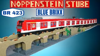 Blue Brixx SBahn BR 423 Aufbau  Review  motorisierte Testfahrt  Tolle Klemmbaustein SBahn [upl. by Enomahs314]