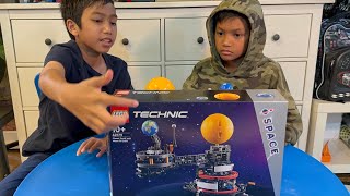 LEGO Technic 42179 REVIEW Planet Earth and Moon in Orbit [upl. by Nwahser617]