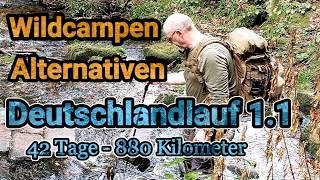 Echte Alternativen zum Wildcampen  Deutschlandlauf 11  Wandern in Deutschland [upl. by Habas]