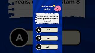 Desafie Seu Cérebro com Este Quiz de Raciocínio Lógico 🧠🔢 quiztime raciociniologico matemática [upl. by Llenehc]