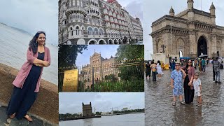 Mumbai pahuchte hi barish ne kiya swagat 😊 mumbaivlog marinedrive gatewayofindia tajpalace sea [upl. by Nealah]