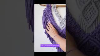 Macrame wall hanging Tutorial ➿ shortsvideo macrametutorial [upl. by Adniled]