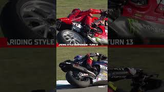 Bulega 🆚 Razgatlioglu Turn 13 Comparison 🔍  2024 SpanishWorldSBK 🇪🇸 [upl. by Obadiah439]