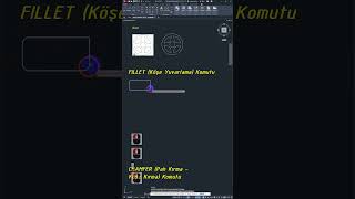 AutoCAD Düzenleme Komutları FILLET Komutu 1 autocad [upl. by Namaj]