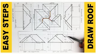 HOW TO DRAW A ROOF PLAN [upl. by Seuguh]