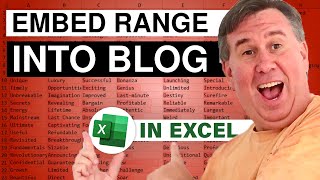 Excel  Embed Excel in a Blog Challenge  Episode 1378 [upl. by Ogaitnas]