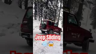 What Should You Do If The Car Starts Sliding On Snow ❄️  Jeep Sliding Down Snowy [upl. by Trill]